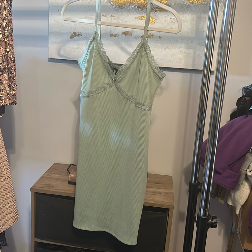 H&M green summer dress